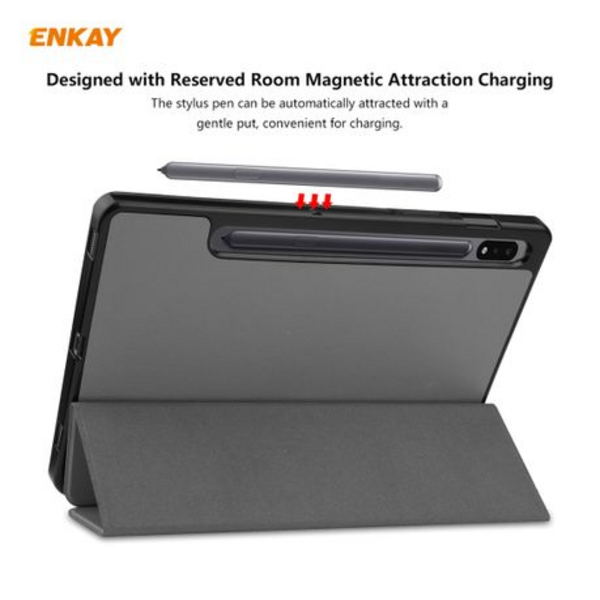 ENKAY PU Leather Flip Cover with S-Pen Slot for Samsung Tab S8/S7 11 inch.