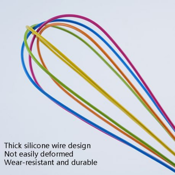 3 Piece Stainless Steel and Silicone Whisk Set - Black