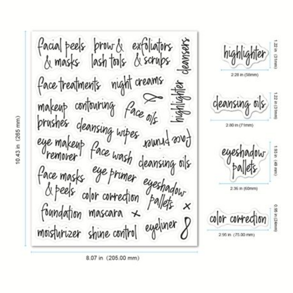 189 Piece Bathroom & Beauty Adhesive Label Set