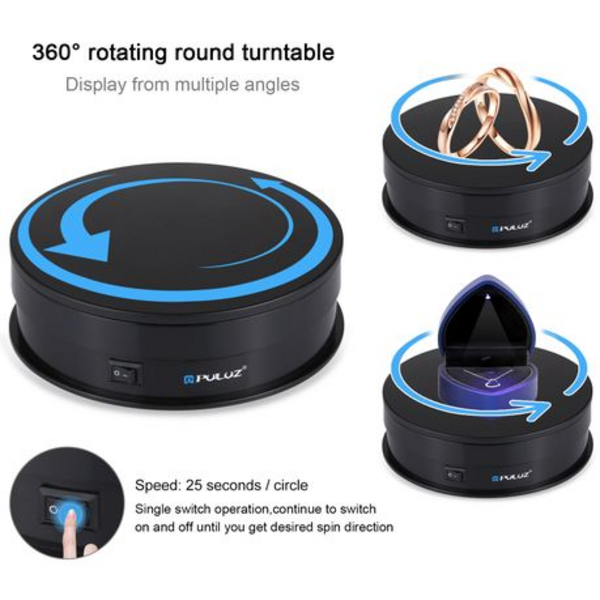 PULUZ 15cm USB Powered Photography Turntable