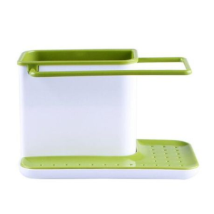 Kitchen Sink Organiser - Medium (21 x 11.4 x 13.5cm) - Green & White - Image 1
