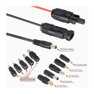 MC4 to DC5521 Solar Panel Adapter Cable with 5 Tips - 1.5m - Image 5