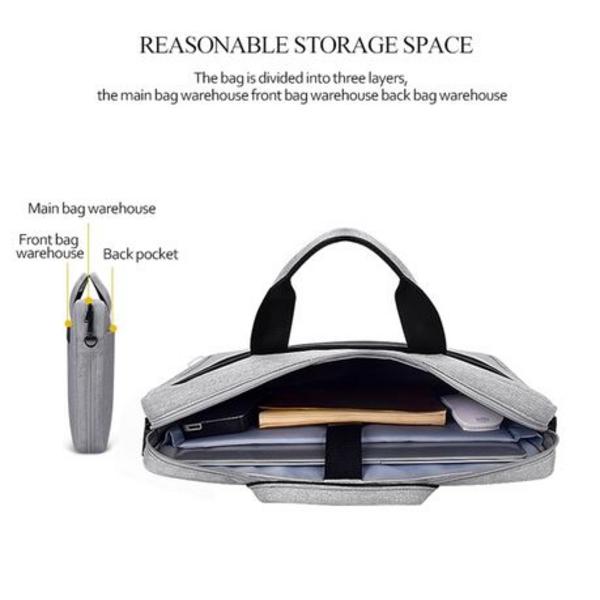 Dj06 Series 13.3 Inch Multi-Functional Laptop Bag - Grey