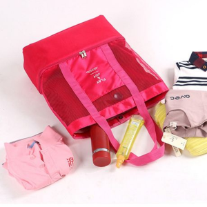 Mesh Beach Bag with Detachable Insulated Cooler - Image 17