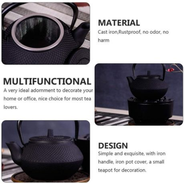 300ml Cast Iron Teapot with Stainless Steel Infuser
