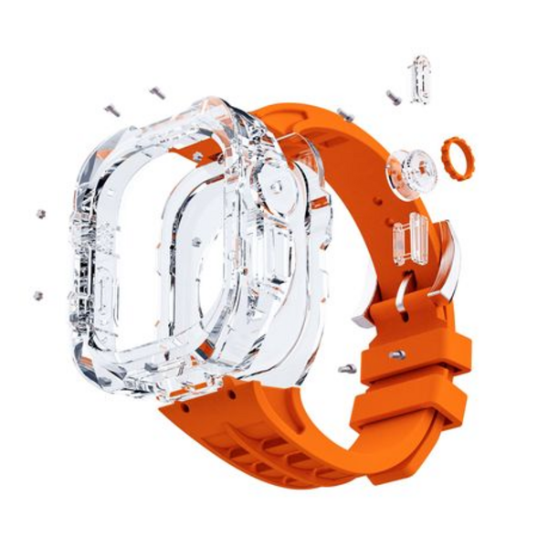 LOBO Clear Armour Case with Integrated Straps for Apple Watch Ultra 49mm