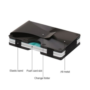 T4U Aluminium Minimalist Card Holder & Money Clip RFID Blocking - Image 6