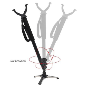 Aluminum Telescoping Shooting Stick with Rotatable Base - Image 6