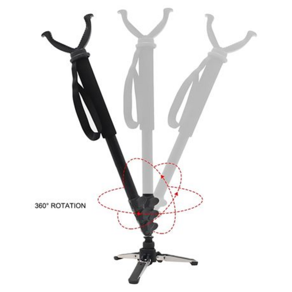 Aluminum Telescoping Shooting Stick with Rotatable Base