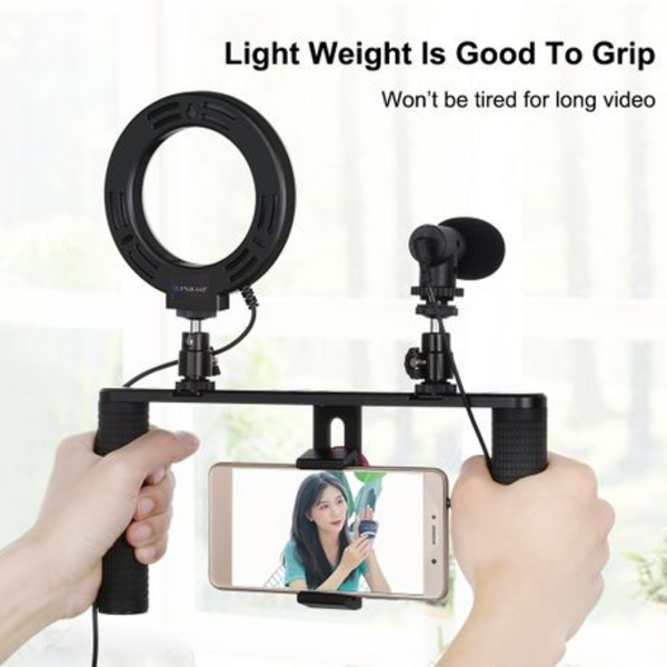 PULUZ Vlogging Smartphone Video Rig Kit with Ring Light