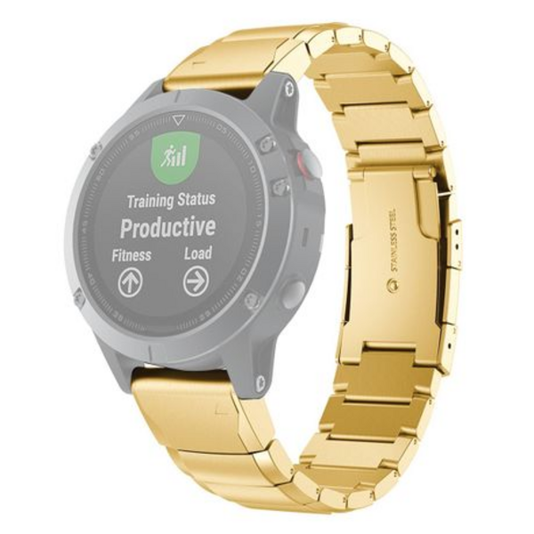 5by5 Stainless Steel Quick Release Strap for Garmin 20mm - Gold