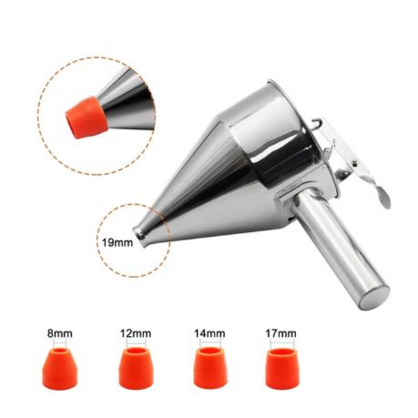 Stainless Steel Batter Dispenser (1200ml/40oz) with Stand & 4 Nozzles