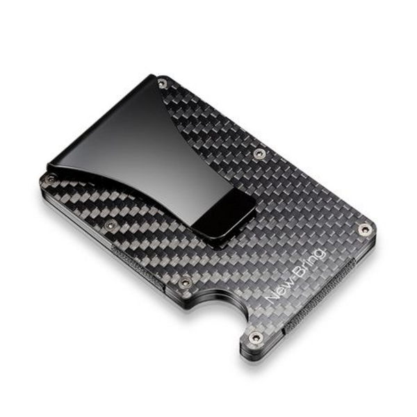 New-Bring Aluminium Minimalist Card Holder & Money Clip RFID Blocking