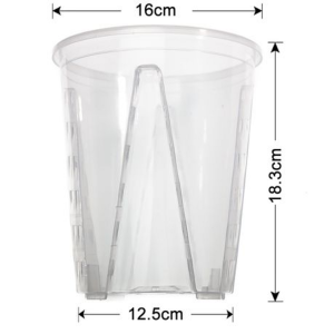 Clear Plastic Orchid/Aroid Pots Set of 6 (Choose Your Size) - Image 3