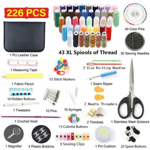 226-Piece Portable Sewing Kit