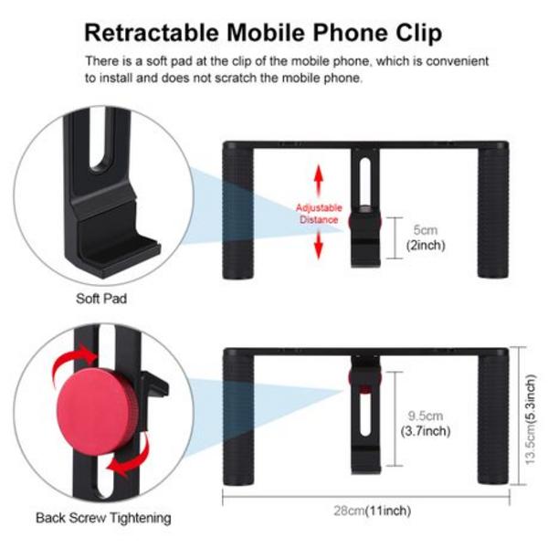 PULUZ Vlogging Smartphone Video Rig Kit with Ring Light