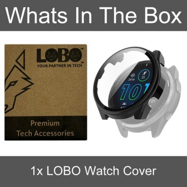 LOBO Protector with Built-In Tempered Glass for Garmin Forerunner 965