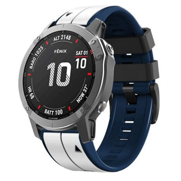 LOBO 26mm Dual-Tone Silicone Watch Strap for Garmin