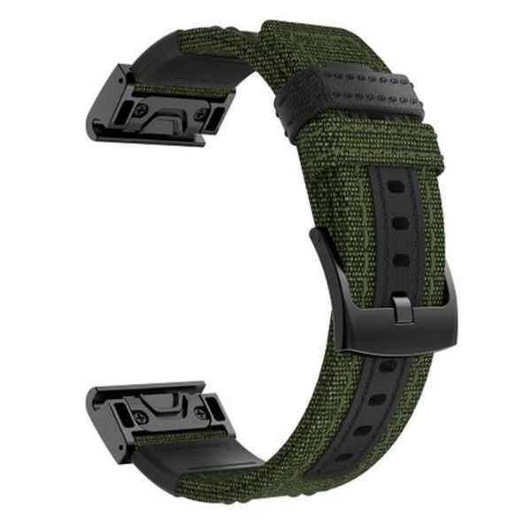 5by5 Canvas & Leather Strap for Garmin Fenix 6X / Fenix 5X