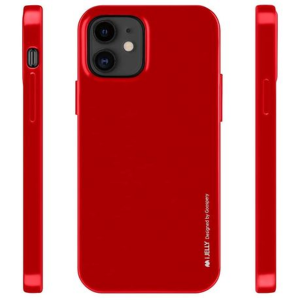 Goospery i-Jelly Cover for iPhone 12 (6.1") - Metallic Finish - Red - Image 4