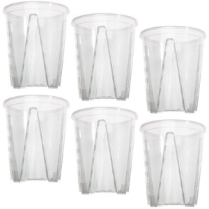 Clear Plastic Orchid/Aroid Pots Set of 6 (Choose Your Size) - Image 10