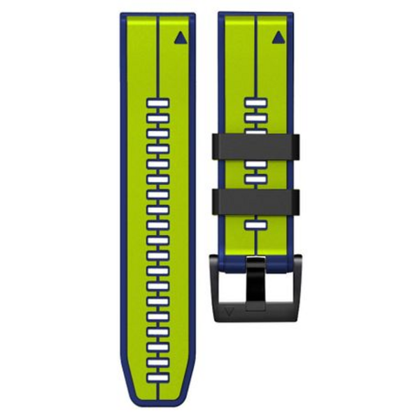 LOBO 22mm Silicone Dual-Tone Watch Strap For Garmin