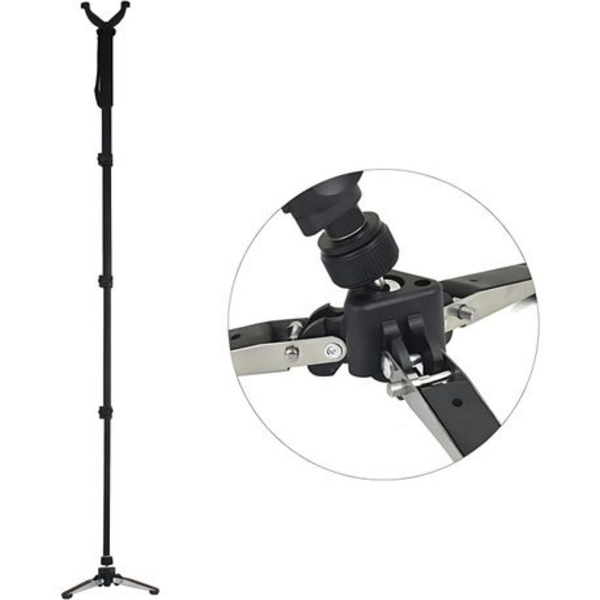 Aluminum Telescoping Shooting Stick with Rotatable Base