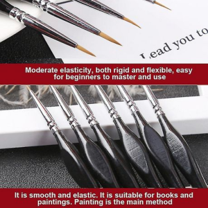 10 Piece Fine Detail Paint Brush Set - Image 4