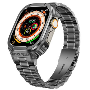 LOBO Stainless Steel Case with Integrated Straps for Apple Watch Ultra 49mm - Image 4