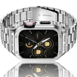 LOBO Stainless Steel Case with Integrated Straps for Apple Watch Ultra 49mm - Image 1