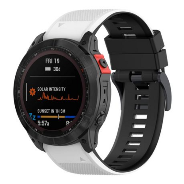 LOBO 26mm Two-Tone Silicone Watch Strap For Garmin