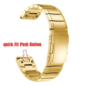 5by5 Stainless Steel Quick Release Strap for Garmin 20mm - Gold - Image 4