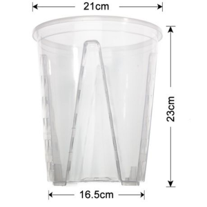 Clear Plastic Orchid/Aroid Pots Set of 4 (Choose Your Size) - Image 6
