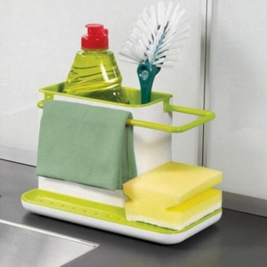 Kitchen Sink Organiser - Medium (21 x 11.4 x 13.5cm) - Green & White - Image 2