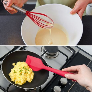 5 Piece Silicone Baking Utensil Set (Red) - Image 2