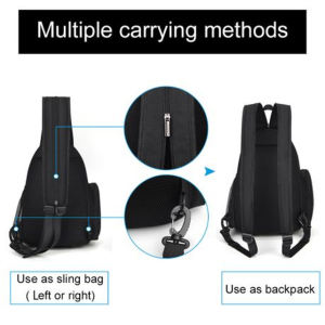 CADeN D17-1 Camera Backpack/Messenger Bag - Black - Image 5