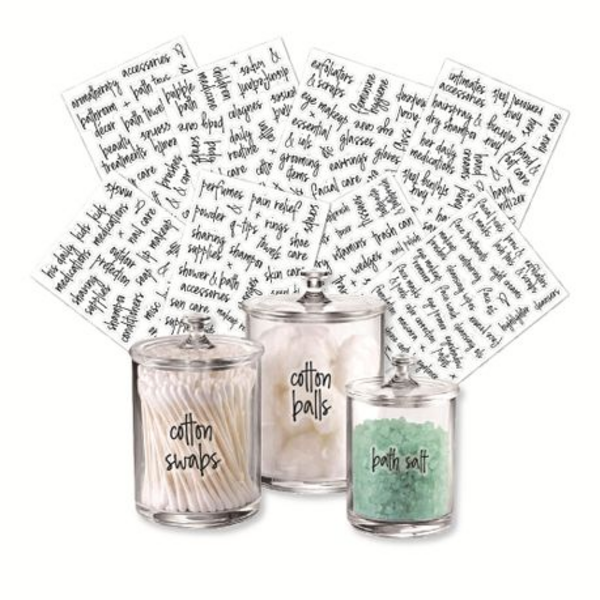 189 Piece Bathroom & Beauty Adhesive Label Set