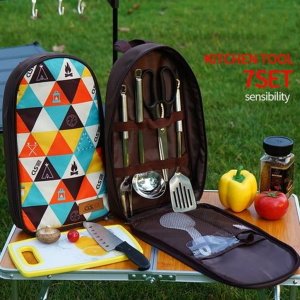 CLS 7 in 1 Outdoor Cookware Set with Bag - Multicolored - Image 4