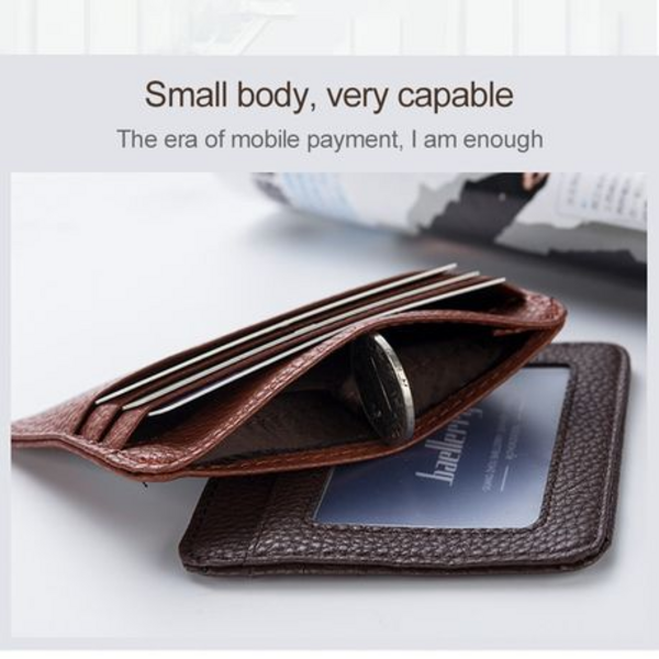 T4U Leather Minimalist Card Wallet - RFID Blocking
