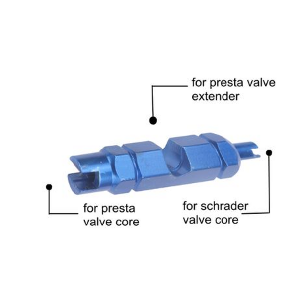 T4U Tubeless Valve Set with Tools and 4 Cores (40mm)