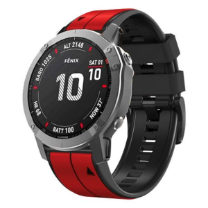 LOBO 26mm Dual-Tone Silicone Watch Strap for Garmin - Image 4