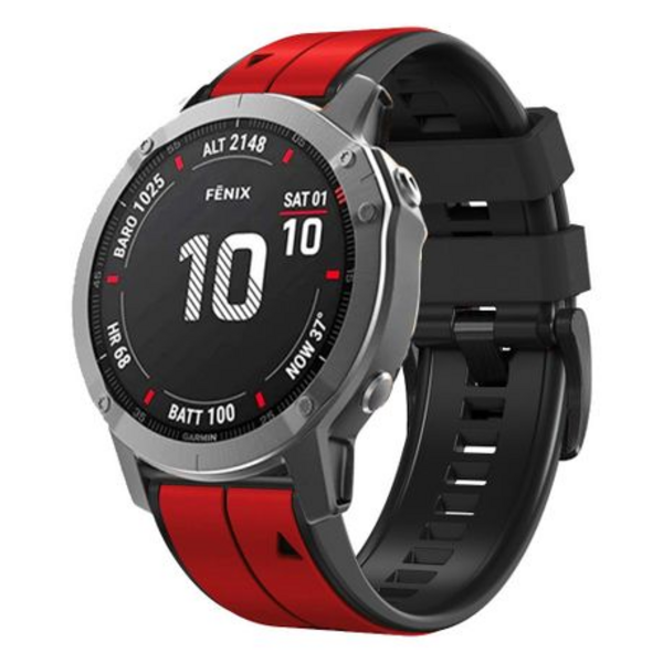 LOBO 26mm Dual-Tone Silicone Watch Strap for Garmin