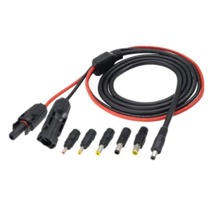 MC4 to DC5521 Solar Panel Adapter Cable with 5 Tips - 1.5m