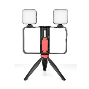 YELANGU Phone Vlogging Kit with Tripod Grip (Double Light) - Image 1