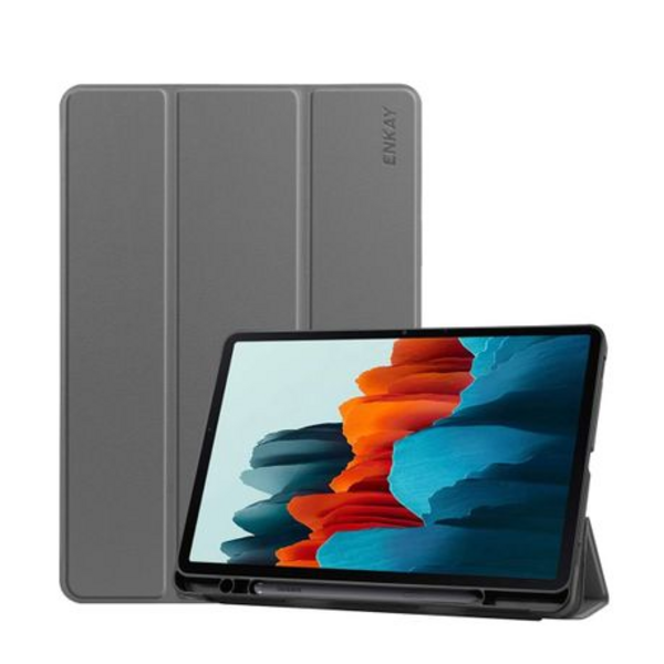 ENKAY PU Leather Flip Cover with S-Pen Slot for Samsung Tab S8/S7 11 inch.