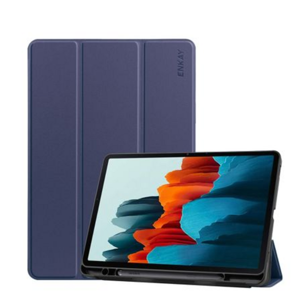 ENKAY PU Leather Flip Cover with S-Pen Slot for Samsung Tab S8/S7 11 inch.