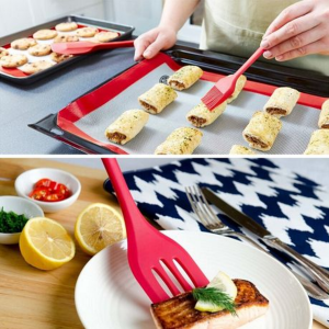 5 Piece Silicone Baking Utensil Set (Red) - Image 3