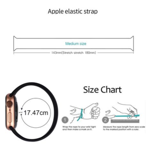 5by5 Solo Loop Strap / Band for Apple Watch 38/40mm (Medium) - Pink - Image 5
