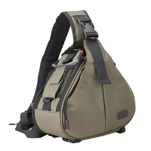CADeN Crossbody Camera Bag with Rain Cover - Army Green