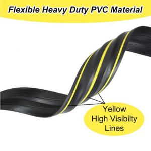 Heavy Duty 3m PVC Cable Floor Cover - 3 Channels with Yellow Safety Lines - Image 5